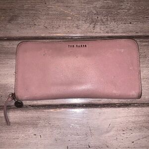 Ted baker pink leather wallet